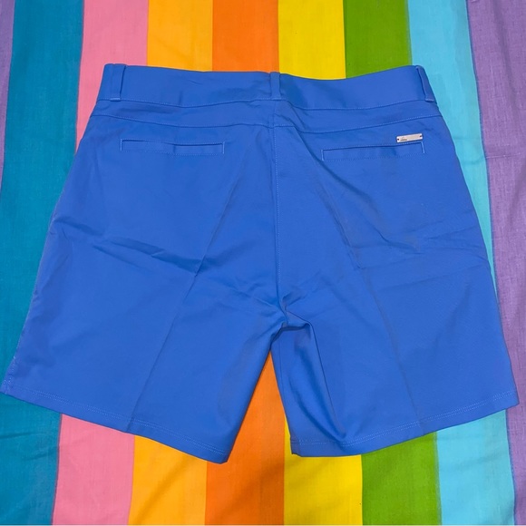 Adidas Stretchy Golf Blue Essentials 7" Flat Front Shorts Women's 12 Athletic - Picture 10 of 13